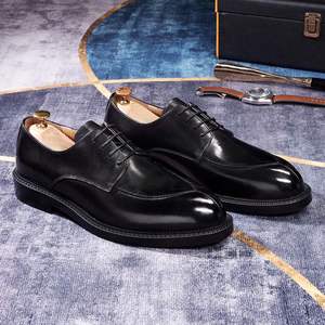 รองเท้าหนังนิ่มผู้ชายหนังแท้หรูหรารองเท้าโลฟเฟอร์สำหรับขับรถรองเท้าโลฟเฟอร์ส้นเหลี่ยมทำจากหนังมีเชือกกันลื่น - Product Image 4