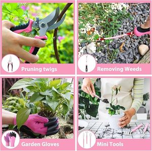 Cadeaux de jardinage pour femmes, ensemble de 12 outils de jardin avec imprimé floral pour la fête des mères, Noël, la retraite, la Saint-Valentin - Product Image 6