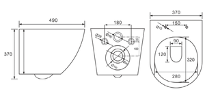 Inodoro <span class=keywords><strong>de</strong></span> Cerámica Suspendido en Pared, con Descarga <span class=keywords><strong>de</strong></span> Tornado <span class=keywords><strong>de</strong></span> <span class=keywords><strong>Concreto</strong></span> Profundo y Fácil Limpieza, para Proyectos Hoteleros, Gran Venta - Product Image 2