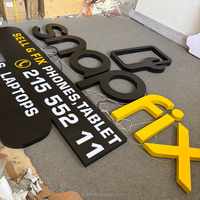 Letrero Metálico Retroiluminado LED con Logotipo Personalizado, Letreros Comerciales para Exteriores para Publicidad, Letrero con Logotipo de Empresa Personalizado, Decoración de Pared