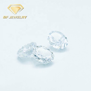 Batu Zirkonia Kubik Potongan <span class=keywords><strong>Oval</strong></span> Ice Flower, Batu CZ Bentuk <span class=keywords><strong>Oval</strong></span> Putih, Batu Permata Zirkon Lepas - Product Image 2