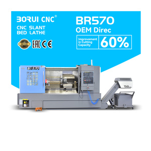 Tour CNC à banc incliné BR570 pour le tournage intensif d'arbres d'essieu automobiles et de composants bruts d'engrenages de transmission - Product Image 1