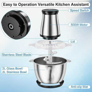 Venta al por mayor: Nuevo diseño, 2L, 3L, 4L, 5L, pequeños recipientes de acero inoxidable y vidrio para carne, ideales para la cocina del hogar, económicos. - Product Image 3