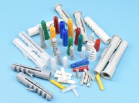 Cheville murale creuse extensible en PE, type poisson, durable, auto-perceuse, filetage M4, transparente/blanche