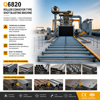 Machine de sablage à convoyeur à rouleaux pour poutres en acier type H Q6920 – Préparation de surface, décapage de rouille