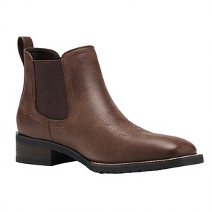 2026 Large Size Retro Embroidered PU Upper Western Cowboy Boots Men Low Top Square Toe <b>Block</b> Heel All-match Men's Boots - Product Image 4