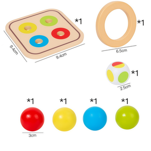 Jeu <span class=keywords><strong>de</strong></span> tirage <span class=keywords><strong>en</strong></span> bois trois-<span class=keywords><strong>en</strong></span>-un pour l'éducation précoce, reconnaissance des couleurs, développement <span class=keywords><strong>de</strong></span> l'intelligence, jeu <span class=keywords><strong>de</strong></span> table parent-enfant - Product Image 3