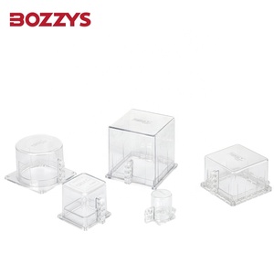 BOZZYS Bouton d'arrêt d'urgence transparent <span class=keywords><strong>de</strong></span> 50 mm, couvercle à installation permanente, verrouillage <span class=keywords><strong>de</strong></span> <span class=keywords><strong>porte</strong></span>, étiquetage, empêchant toute touche accidentelle - Product Image 2