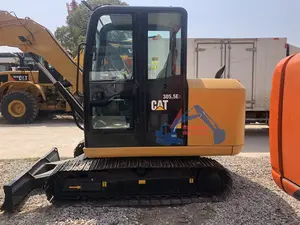 מצב טוב 5 טון מיני מחפר משומש CAT 305.5E לבנייה מחפר יד שניה