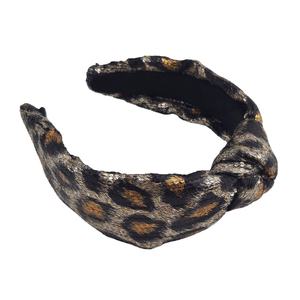 Bandeau de tête en sequins brillants personnalisé, tête de léopard, femmes, luxe, haute tension, nœud supérieur, bandeaux de cheveux, style streetwear, bandeau de tête tendance - Product Image 1