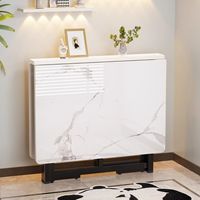Klappbarer Holz-Esstisch mit Metallbeinen für den Hausgebrauch Kompakt Minimalistisch Geeignet für Kleine Wohnungen Mobil Multifunktional Platzsparend