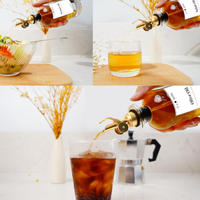 Bouteille d'huile d'olive au design unique, 350 ml et 500 ml, très vendue. Bouteille d'huile en verre de qualité alimentaire avec une buse à ouverture facile.