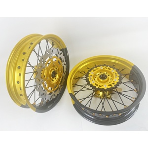 Juego de Ruedas <span class=keywords><strong>Supermotard</strong></span> de Estilo Nuevo de 16/17 Pulgadas para Motocicletas de Cross de 125cc y 250cc, Ruedas de Repuesto para Motocicletas Todoterreno - Product Image 6