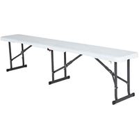 Banc de pique-nique commercial en plein air pliable en plastique de 6 pieds