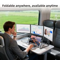 Triple Screen Monitor 15.6 " Monitor 1080P FHD Ultra-Slim IPS Travel Monitor for Laptop Business Use Plug n Play for Windows/Mac