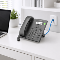 Téléphone IP PoE Flyingvoice P20P SIP 2.0 2 lignes Wi-Fi 2.4G Port USB 2.0 Écran LCD rétroéclairé 2,3 pouces Ethernet RJ45 Système d'exploitation Linux
