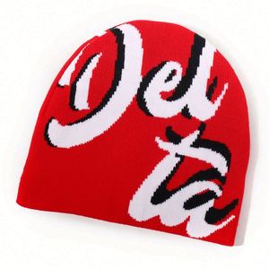 Bonnet en tricot jacquard unisexe personnalisé sans revers en spandex pour l'hiver, motif tête de mort, vente en gros - Product Image 4