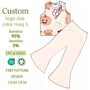 Conjunto de <span class=keywords><strong>Ropa</strong></span> Popular para Bebés Niñas, Diseño de Oso Patinador de Halloween, <span class=keywords><strong>Ropa</strong></span> <span class=keywords><strong>Infantil</strong></span>, Compra al por Mayor - Product Image 1