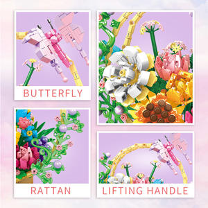 Конструктор <span class=keywords><strong>Woma</strong></span> из мелких деталей, 40 элементов, плавающая корзина, креативная сборка, декор для дома и рабочего стола, игрушки, трансграничная торговля - Product Image 4