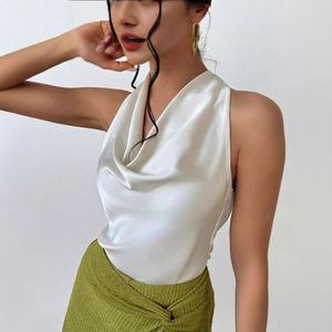 Blusa Sexy sin Mangas de Satén para el Verano 2026 Adecuado Tanto para el Trabajo como para Ocasiones Sociales. - Product Image 2