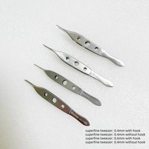 Baitang pinset tiga lubang kualitas tinggi baja tahan karat kelas medis untuk ujung serat kelopak mata bedah - Product Image 6