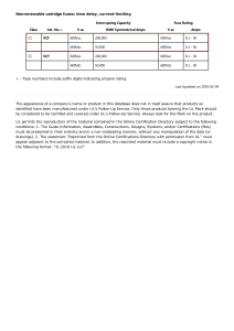 Fusible Limitador de Corriente de Acción Rápida de Uso General Clase CC para VCF Estándar con Capacidad de Ruptura de 200kA 600VAC UL248-4 - Product Image 4