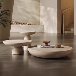 <span class=keywords><strong>Mesa</strong></span> Auxiliar Redonda <span class=keywords><strong>de</strong></span> <span class=keywords><strong>Cemento</strong></span> para Jardín, Patio, Hotel, Piscina, Exterior, Resistente a la Intemperie, Moderna, Lujosa y Duradera - Product Image 3