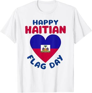 Spedizione Gratuita T-Shirt Souvenir Caraibico con Bandiera Haitiana, T-Shirt Orgoglio Haitiano con Impronta Digitale '<span class=keywords><strong>È</strong></span> nel mio DNA' - Product Image 3