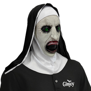 Máscara de Monja Terrorífica, Estilo Película de Terror, Máscara de Látex, Disfraz de Halloween, Accesorio para Fiesta de Disfraces - Product Image 4