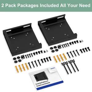 Lot de 2 Mini PC Mount pour <span class=keywords><strong>HP</strong></span> Wall VESA et Under <span class=keywords><strong>Desk</strong></span> Mount pour <span class=keywords><strong>HP</strong></span> 260 Desktop Mini, <span class=keywords><strong>HP</strong></span> ProDesk <span class=keywords><strong>400</strong></span> 405 600 Desktop Mini - Product Image 6