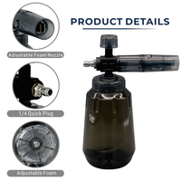 Nouvelle Lance à Mousse Réglable 1L pour Nettoyeur Haute Pression avec Connecteur Rapide – Canon à Mousse Neige