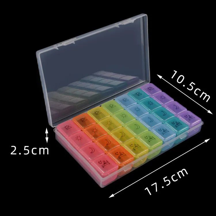 Wekelijkse Pill Organizer 7 Day Pill Box Grote Compartimenten Vochtbestendige Pil Case Medicatie Herinnering