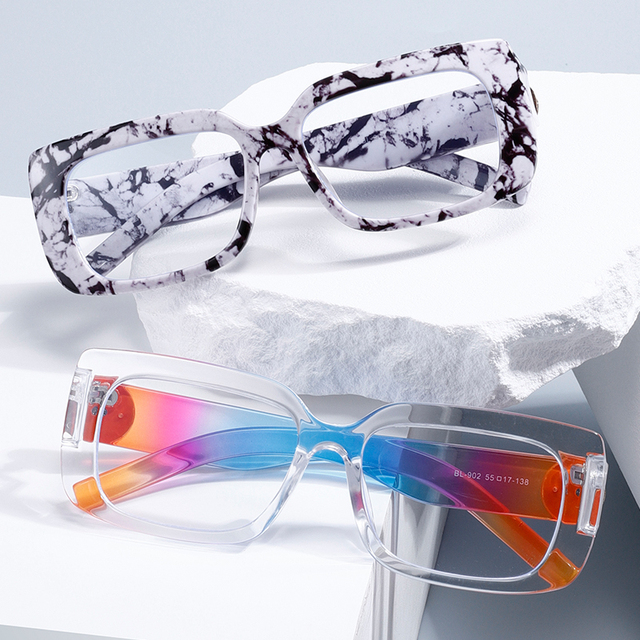 Square Titanium Frame Ultra-thin and ultra Light Mirror Legs Anti slip Titanium Flexible Eyeglass Frames for Men