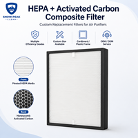 Filter Udara HEPA H13 H14 Kustom dengan Sarang Lebah Karbon Aktif Komposit, Filter Pengganti Pembersih Udara untuk Penggunaan di Rumah