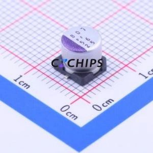 25SVPF56M ตัวเก็บประจุแบบโซลิด SMD, ขนาด D6.3xL5.9 มม. ( ความจุ: 56uF ) ( ความแม่นยำ: 20% แรงดันไฟฟ้าที่กำหนด: 25V ) - Product Image 1