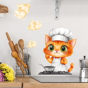 Adesivo della parete dello Chef del fumetto autoadesivo all'ingrosso della decorazione della cucina - Product Image 4