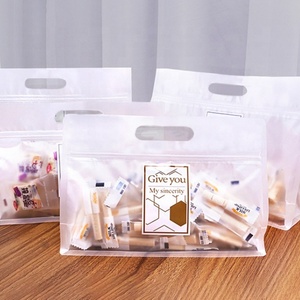 Sacs en papier kraft jetables personnalisés imprimés givrés avec fermeture éclair, résistants à la graisse, pour boulangerie - Sucre et nouilles - Product Image 2