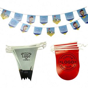 Triangle Pennant Custom Flags Birthday Party Wedding Promotional Events Flag Football Bunting - Product Image 1