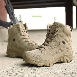 Zapatos de escalada de montaña al aire libre de alta calidad de cuero, <span class=keywords><strong>calzado</strong></span> de senderismo para el desierto, Botas de senderismo impermeables para hombres - Product Image 5