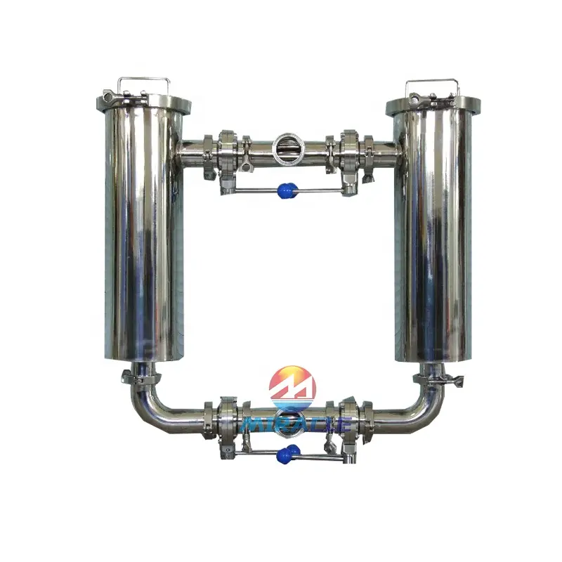 Sanitary double barrel fruit juice egg liquid filtration filter