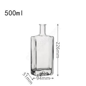 <span class=keywords><strong>Bouteille</strong></span> en verre carrée plate pour vodka, <span class=keywords><strong>gin</strong></span> et spiritueux, vide, avec étiquette, <span class=keywords><strong>prix</strong></span> usine, à vendre - Product Image 3