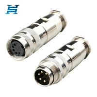 Connecteur en laiton étanche M16 IP67 2-24P, fiche aviation femelle/mâle pour applications automobiles et aérospatiales
