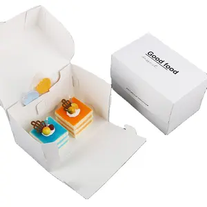 Wholesale bestselling mini cake dessert cheesecake muffin candy sugar cookies takeaway paper box with logo printed