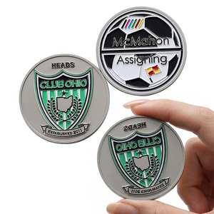 Fabricant depuis plus de 20 ans de pièces de monnaie métalliques personnalisées, pièces de monnaie de défi en alliage de zinc émaillé avec logo, personnalisées pour les matchs de football - Product Image 1