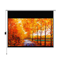 Écran de projection électrique à vente chaude, 100 pouces, moteur, télécommande, écran de projection mural rétractable