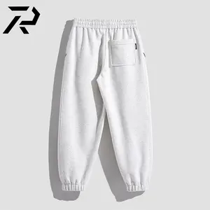 Custom Drawstring Trousers French Terry Joggers Puff Print Stacked Sweat Pants