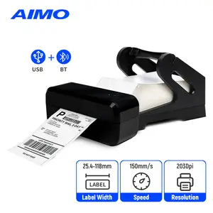 Aimo AM-243 USB Blue Tooth 110mm 4-Zoll-Etikettendrucker 4*6 Versand etiketten bestellung Drucker