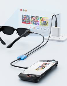 Adaptateur USB-C 1 entrée 2 sorties mâle vers femelle <span class=keywords><strong>avec</strong></span> câble audio et charge rapide 60W pour <span class=keywords><strong>iPhone</strong></span> 16/15, <span class=keywords><strong>Samsung</strong></span> Galaxy S25/S24/S23 - Product Image 6