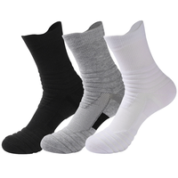 Chaussettes de sport Chaussettes de basket-ball pour hommes Chaussettes de serviette standard Elite pratiques Absorbant la sueur Corps professionnel antidérapant