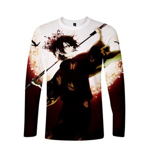 เสื้อยืดแขนยาวพิมพ์ลายอนิเมะ Silver Soul แบบซับลิเมชั่น ทรงปกติสำหรับผู้ชาย ผลิตจากผ้าโพลีเอสเตอร์ถัก 100% เหมาะสำหรับใส่ในฤดูใบไม้ร่วง - Product Image 2